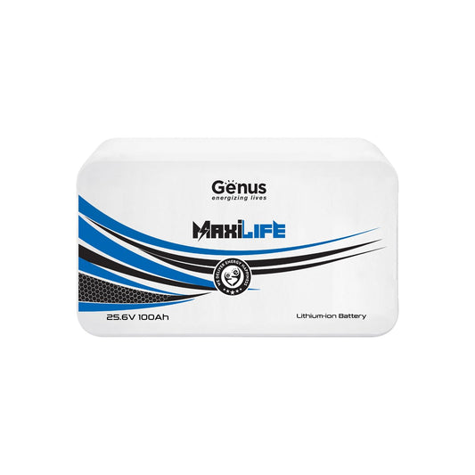 Genus MaxiLife Lithium-Ion 25.6V 100Ah LiFePO4 Inverter Battery for Home