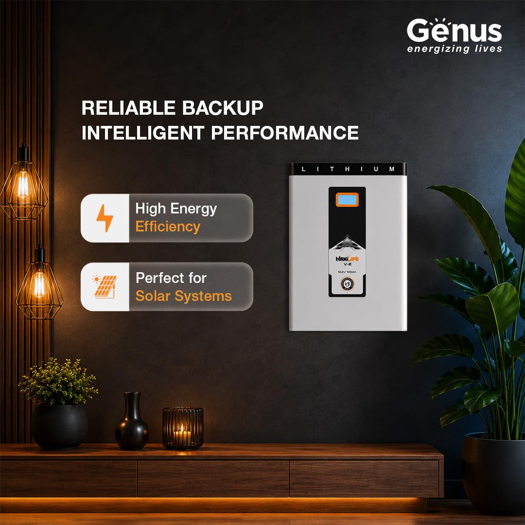 Genus MaxiLife V2 51.2V 100Ah Li-ion 5Y Warranty Inverter Battery for Home