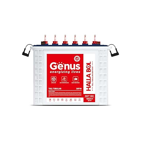 GOT160 130Ah Hi-Tech Tall Tubular Inverter Battery with 72 Months Long Warranty for Home & Office