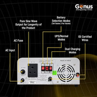 Winner 800 Pure Sine Wave 600VA/12V Single Battery Inverter for Home, Office and Shops
