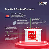 GOT160 130Ah Hi-Tech Tall Tubular Inverter Battery with 72 Months Long Warranty for Home & Office