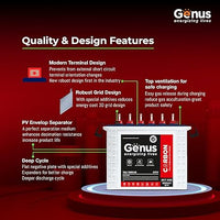 GCT230 200 Ah Hi-Tech Tall Tubular Inverter Battery with 48 Months Long Warranty for Home & Office
