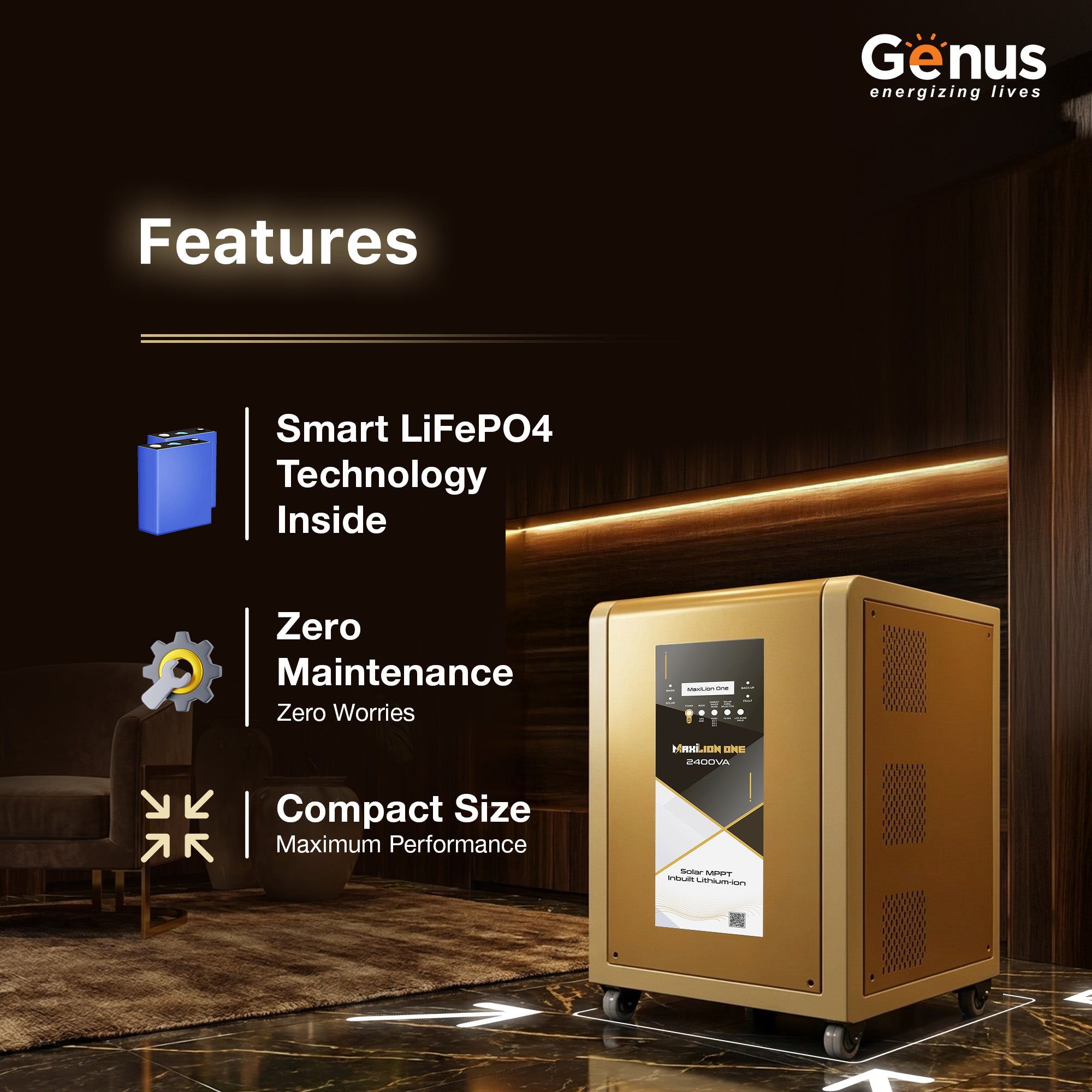 MaxiLion One 2400 MPPT Solar Inverter