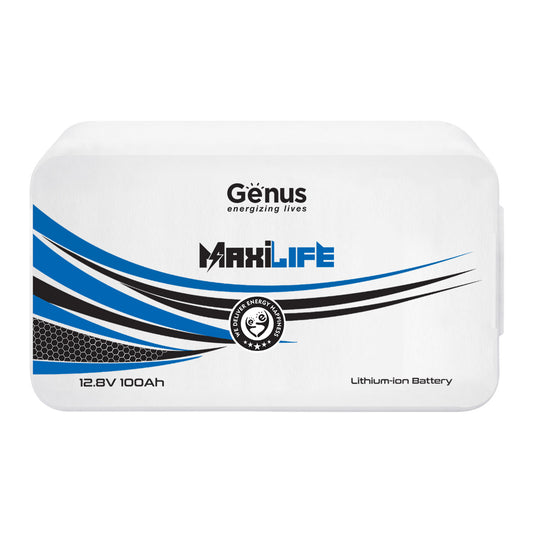 MaxiLife Lithium-Ion 100Ah / 1280Wh 12.8V LiFePO4 Inverter Battery with 12 Years Battery Life for Home & Office with 5 Years Full Warranty