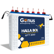 165AH Inverter Battery by Genus - GTT200 Hallabol Tall Tubular with 72-Month Warranty - Best Choice for Big Home, Office & Shops - Recyclable